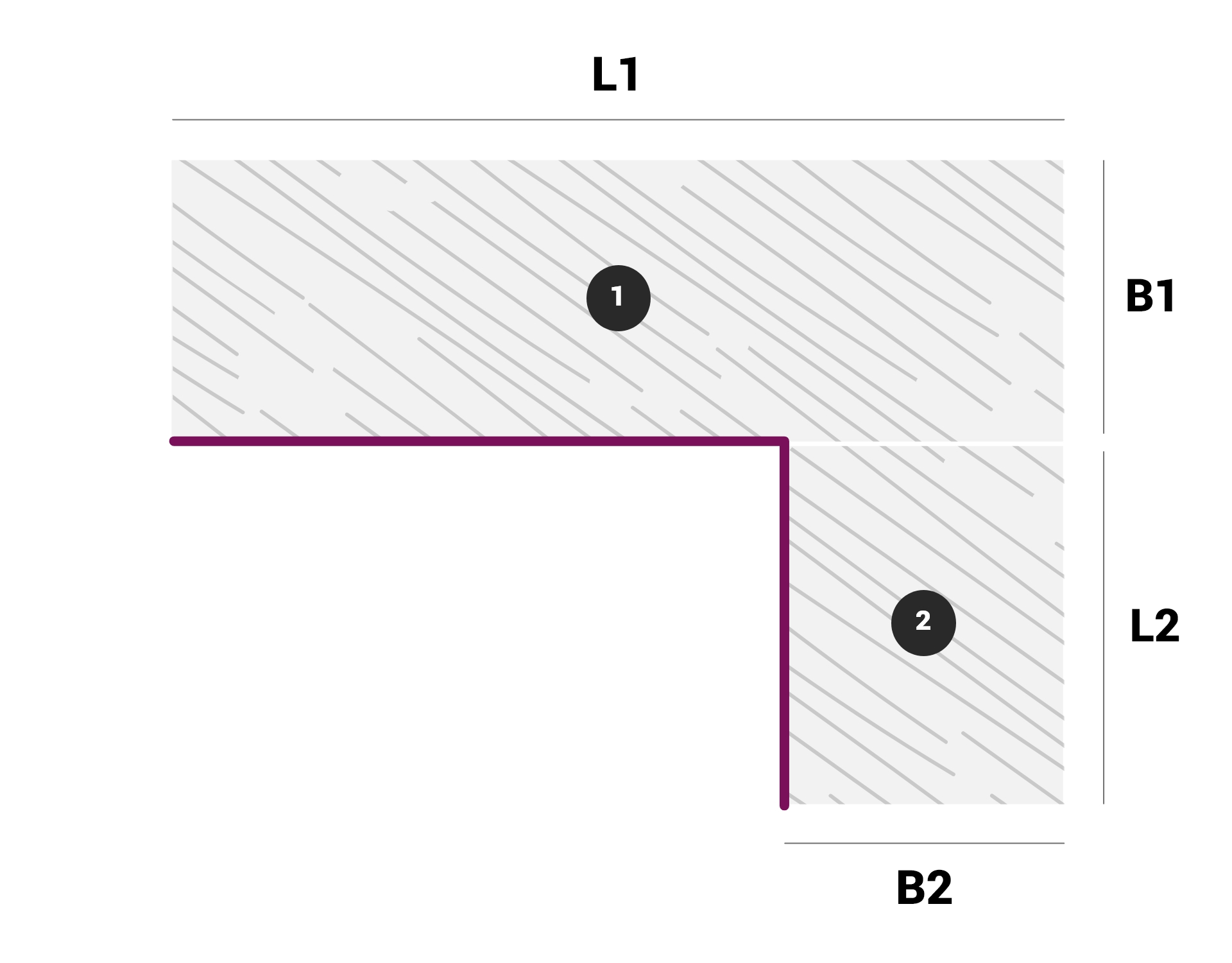 L-Form gespiegelt